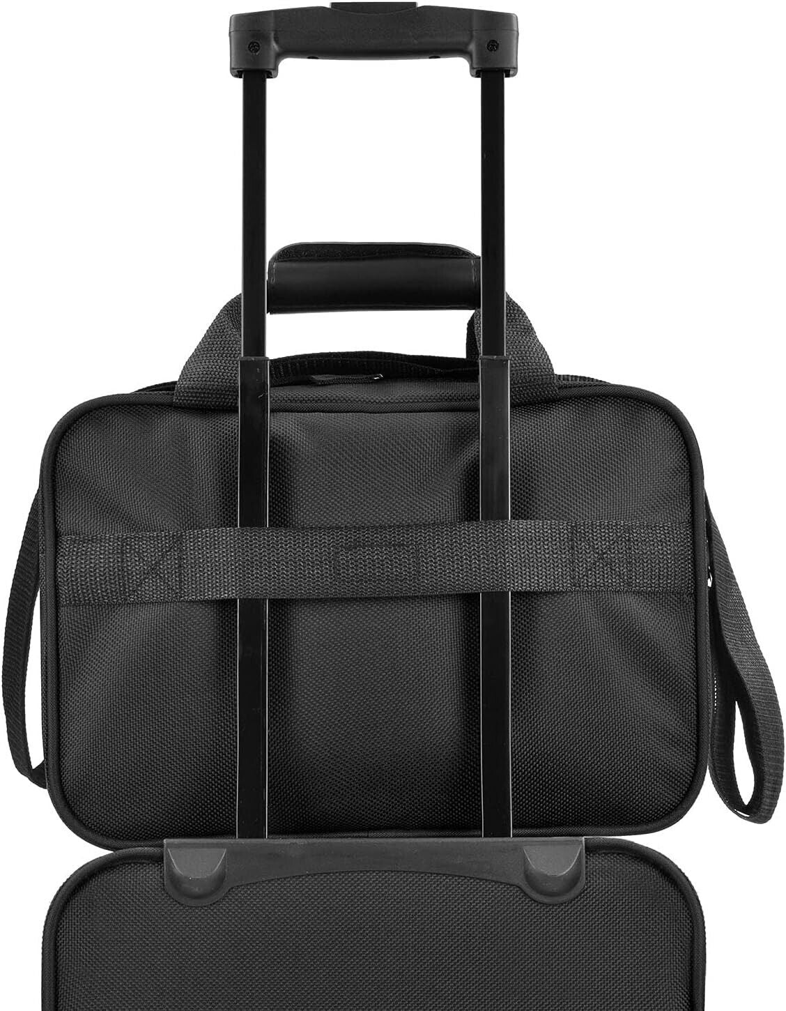 U.S. Traveler 2 Piece Expandable Softside Luggage Set 21" Carry on Tote Black