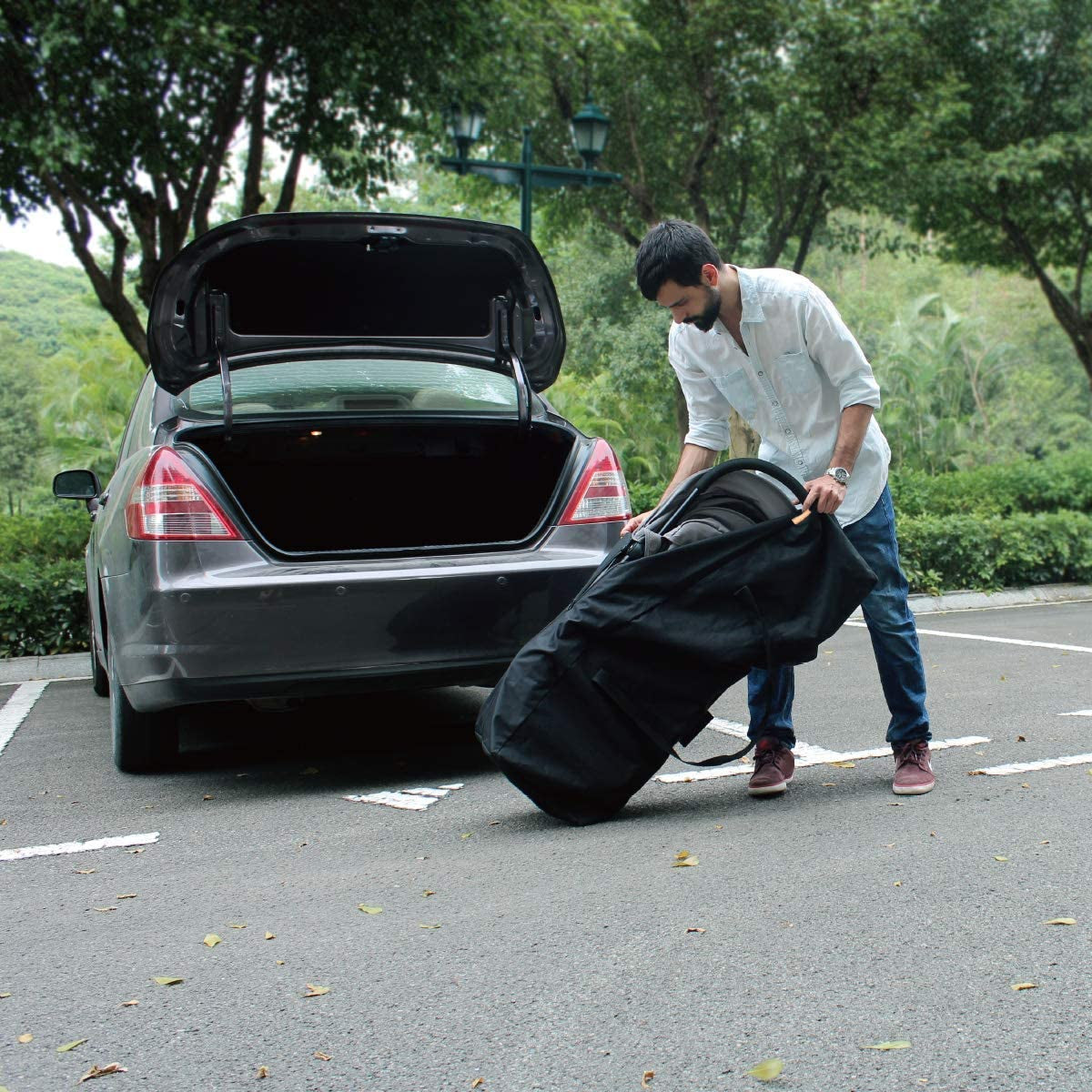 Sports Duffle Bag - Extra Large Travel Duffel Luggage Bag with Upgrade Zipper, Sturdy & Water Resistant, Black (Black 47Inch)