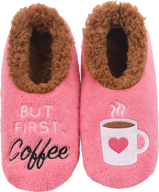 Pairables Sherpa-Lined Slipper Socks - Fuzzy and Cute Slippers for Women with Non-Slip Sole - Ladies Warm Slippers