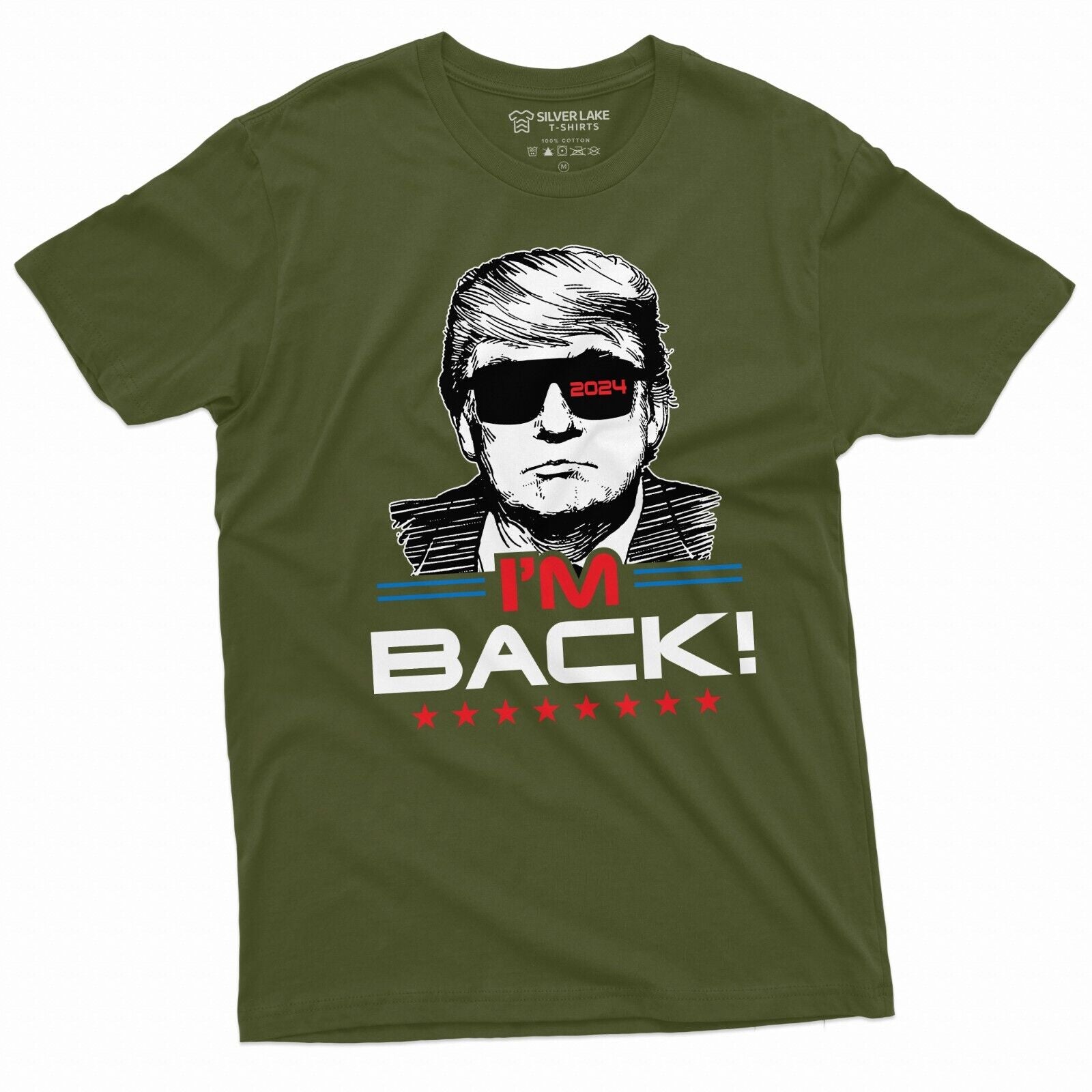 I'M Back Trump T-Shirt Donald Trump 2024 Re-Election Tee Shirt Presidential Tee