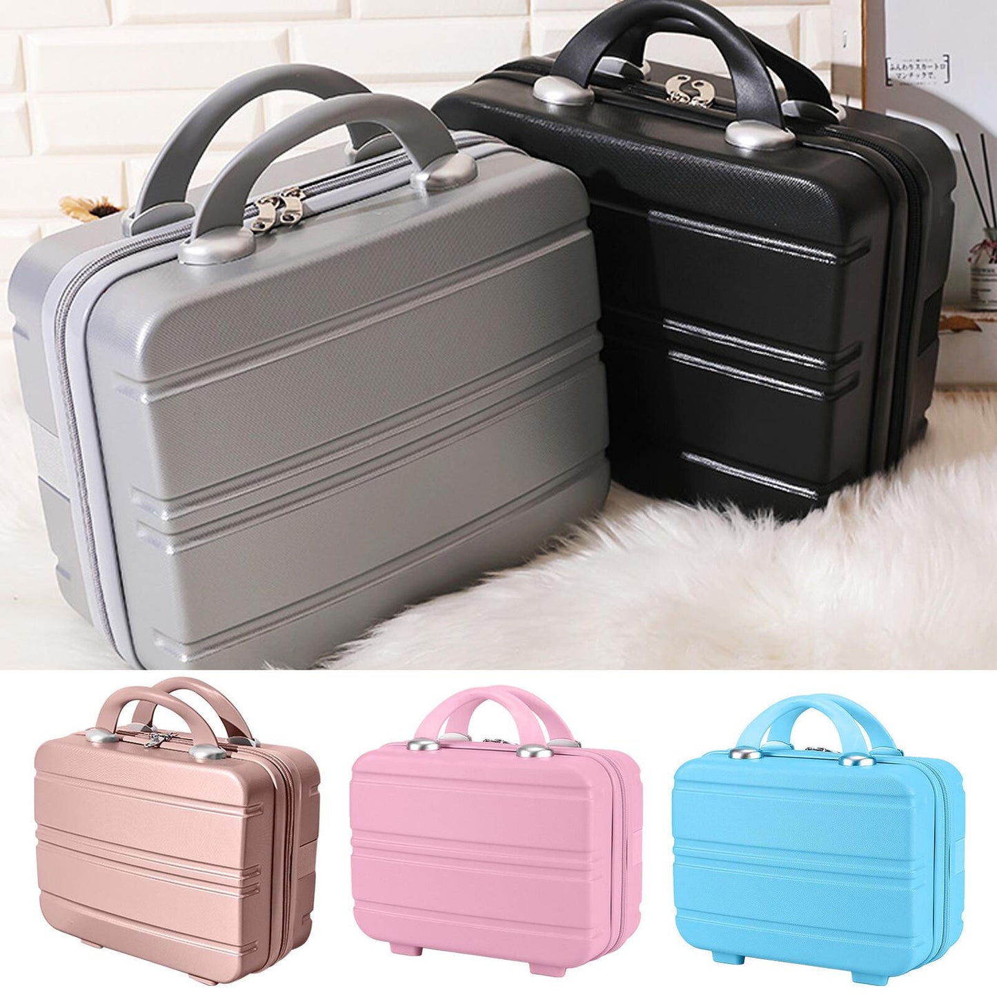 14 Inch Travel Suitcase Hand Luggage Organizer Makeup Case Small for Women Girls